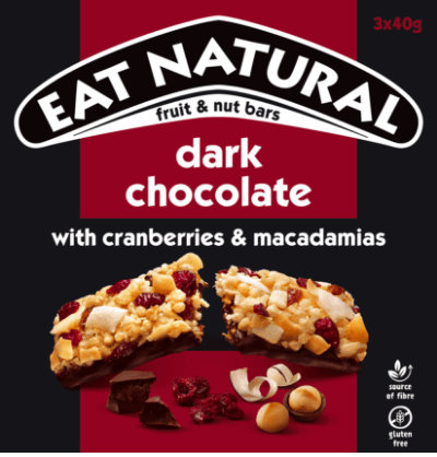 dark chocolate with cranberries & macadamias