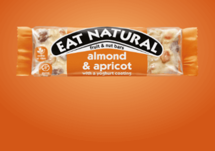 almond & apricot with a yoghurt coating