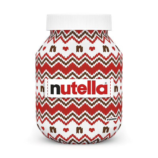 Nutella 1000gr White stripes pattern
